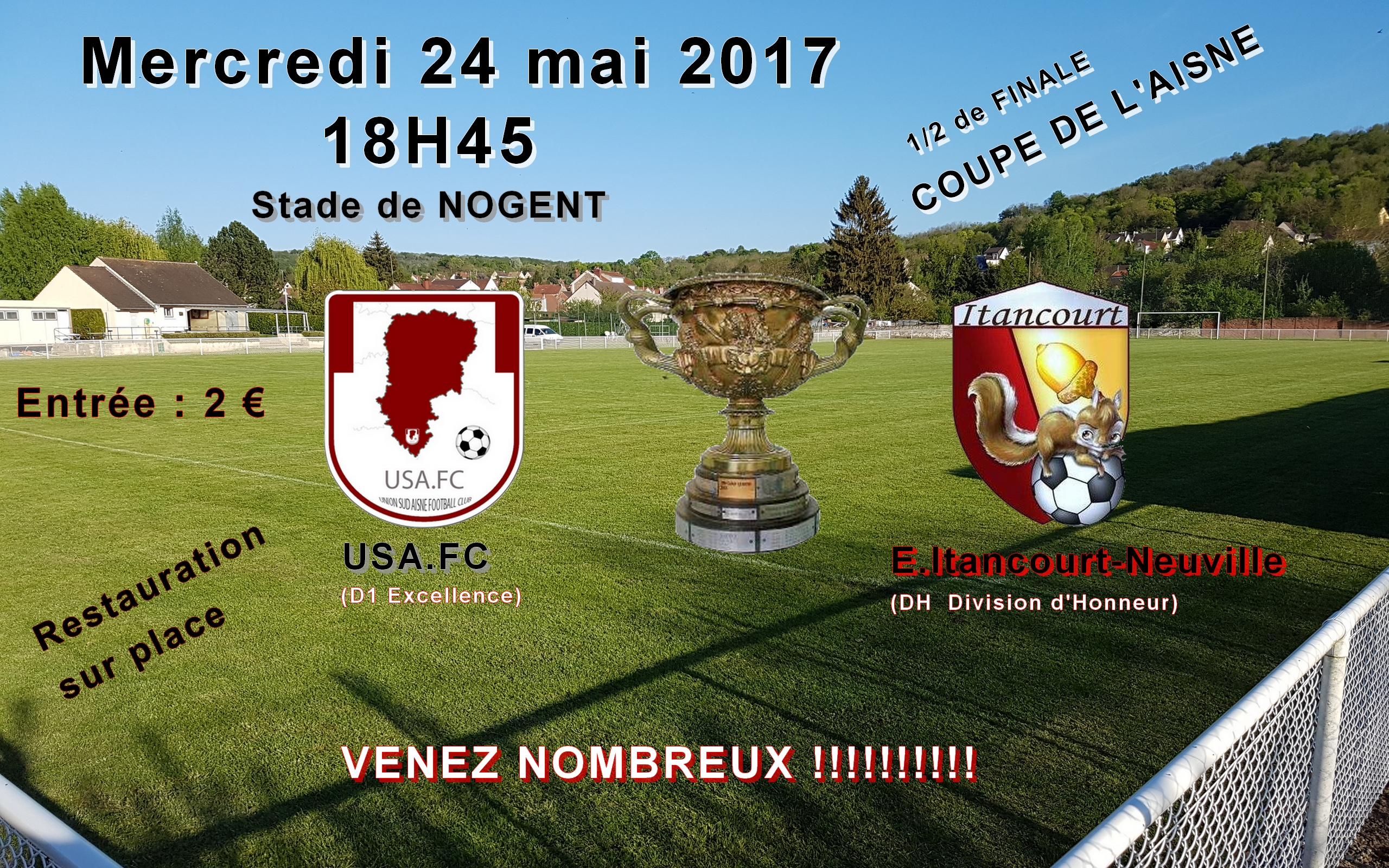 Actualité 1/2 finale de la coupe de l'Aisne le... club Football